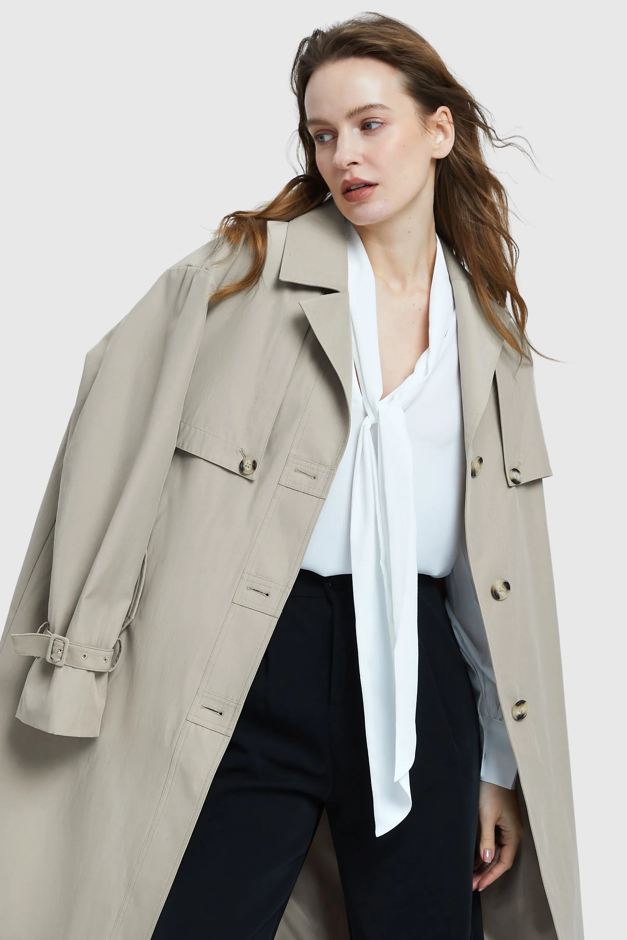 Single-Breasted Belted Trench