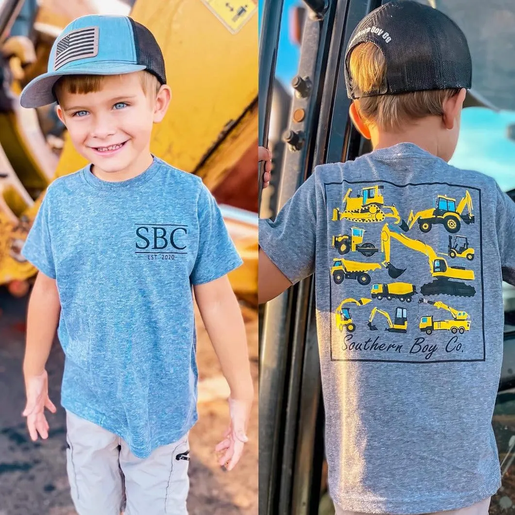 (T-SHIRT) Heavy Construction Short Sleeve Kids Tee