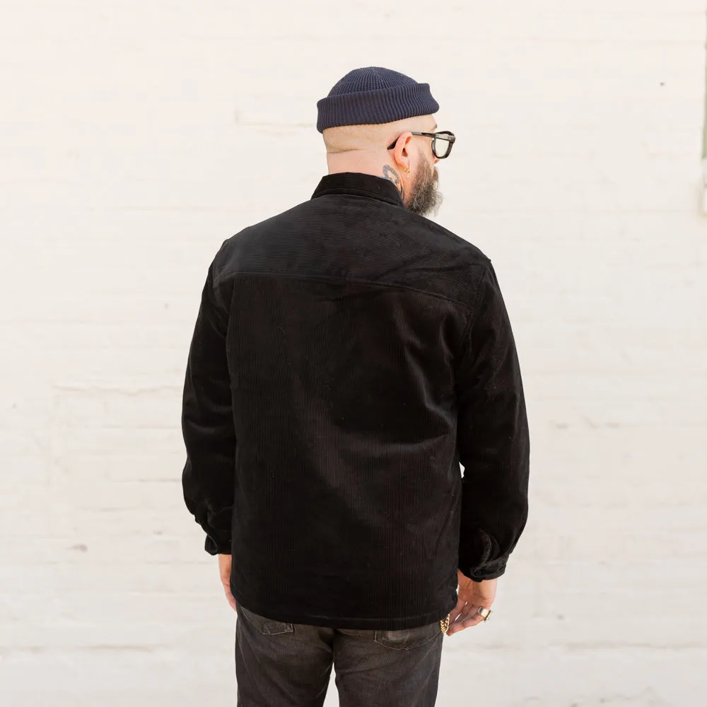 The Flat Head FN-OJ-C013 Corduroy Shirt Jacket Black