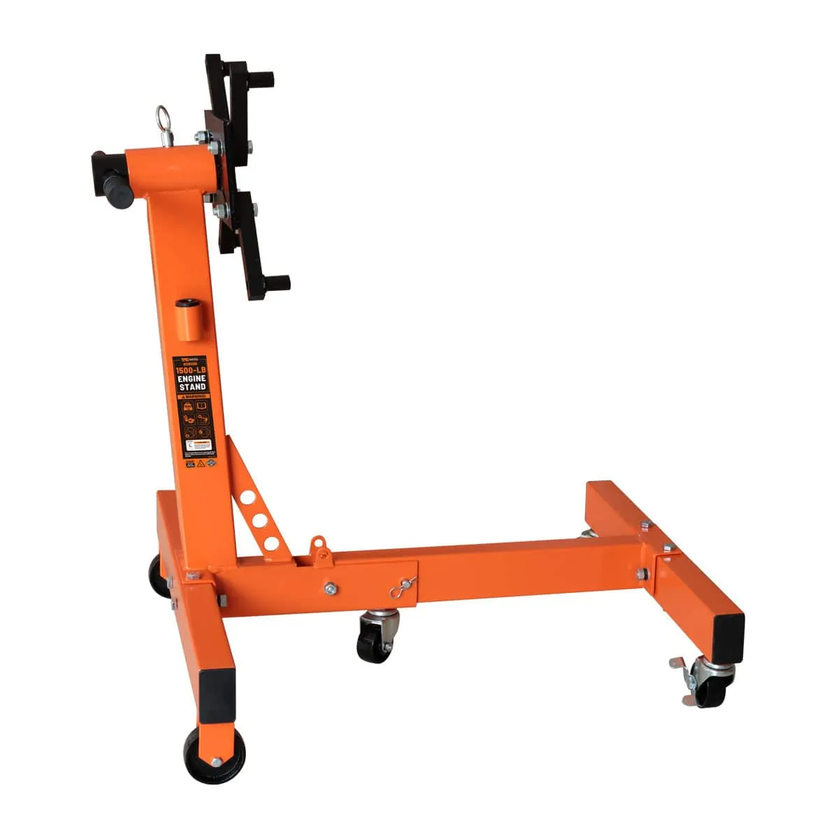 TMG Industrial 1500-lb Rotating Engine Stand, 4 Adjustable Arms, 360° Rotation, Fixed & Swivel Casters, TMG-AES15