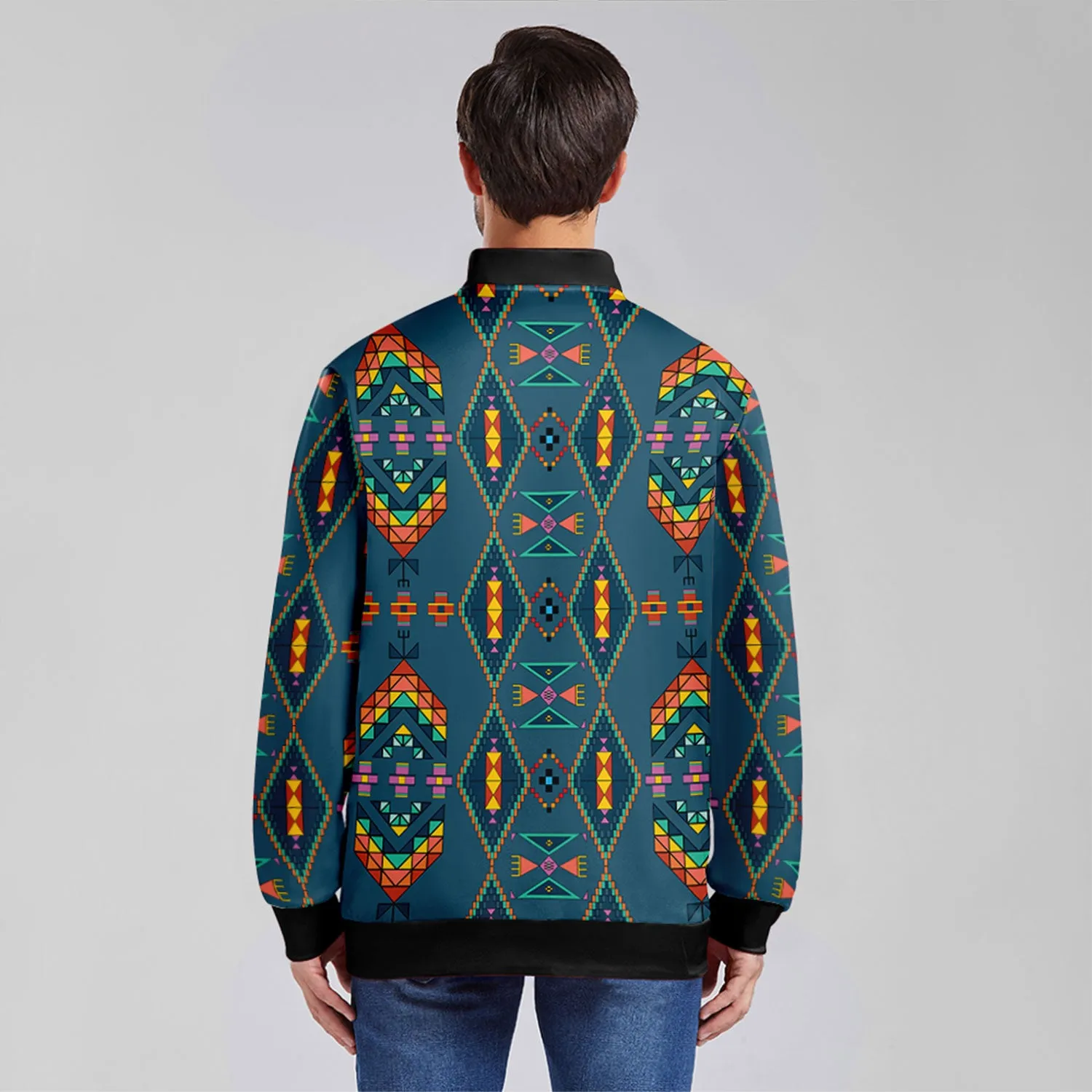 Travois Tipi Deep Lake Zippered Collared Lightweight Jacket