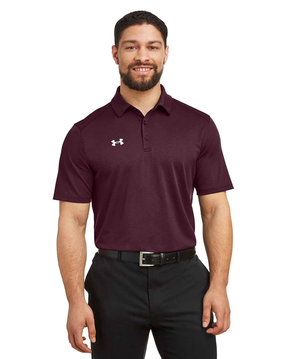Under Armour Men's Tech Customized Polos, Maroon