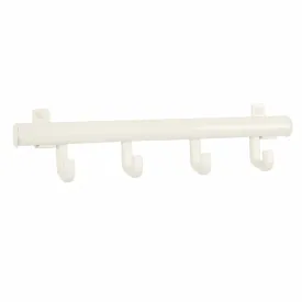 V-Part Coat Rack with 4 Hooks Techno 4 White