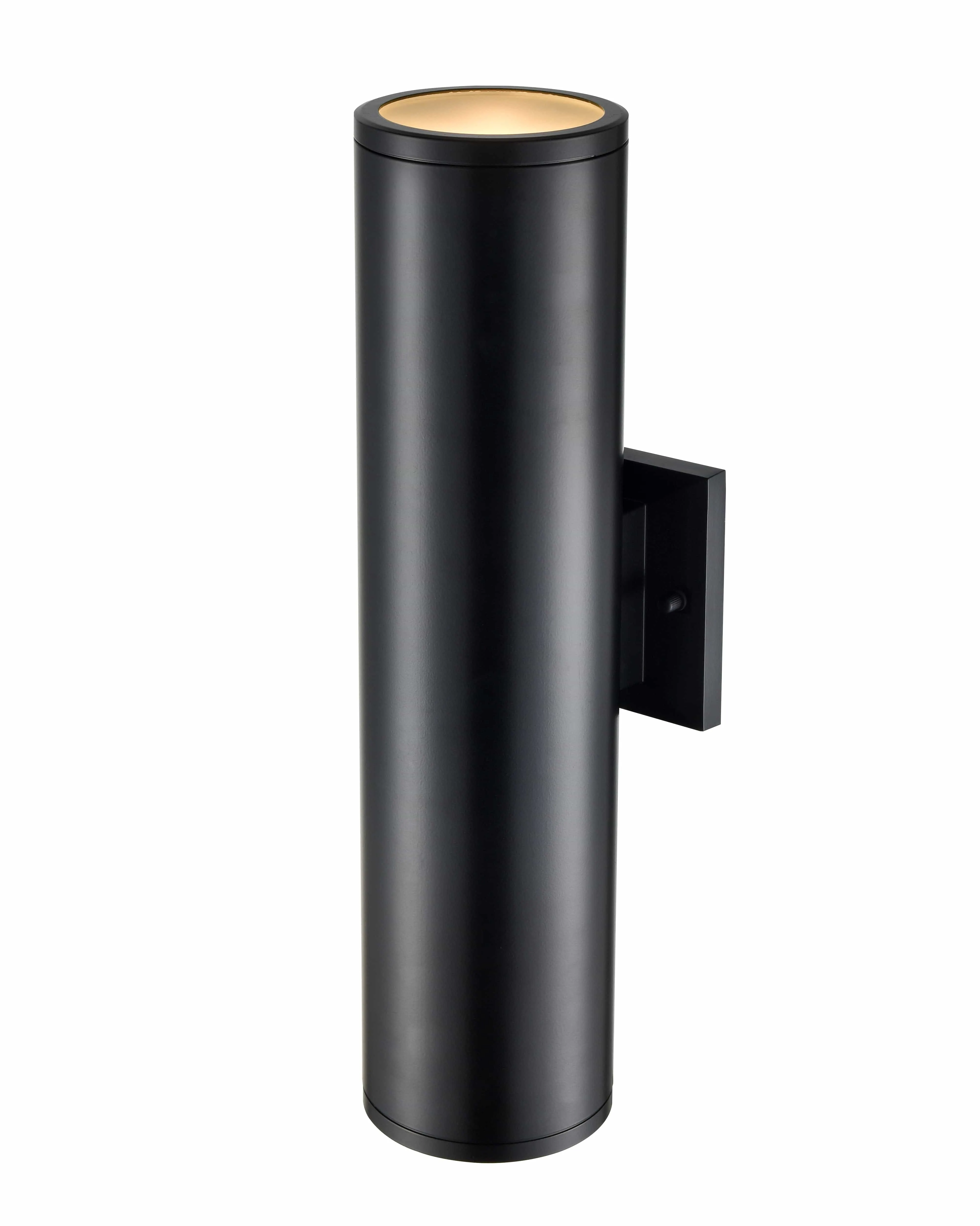 Vegas Double Lamp Wall Sconce - Powder Coated Black - Frosted Glass - 5.87in. Extension - E26 Medium Base