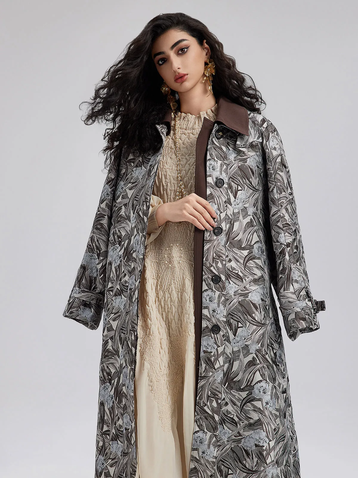 Versatile Printed Long Coat