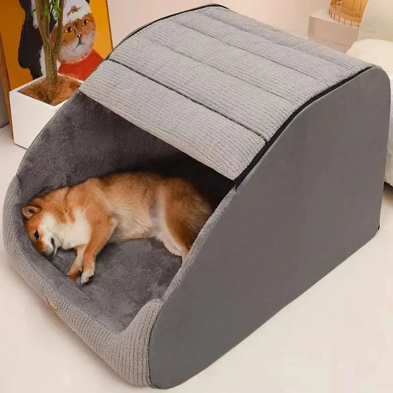 Winter Warm Dog Kennel Bed – Cozy & Comfortable for Pets