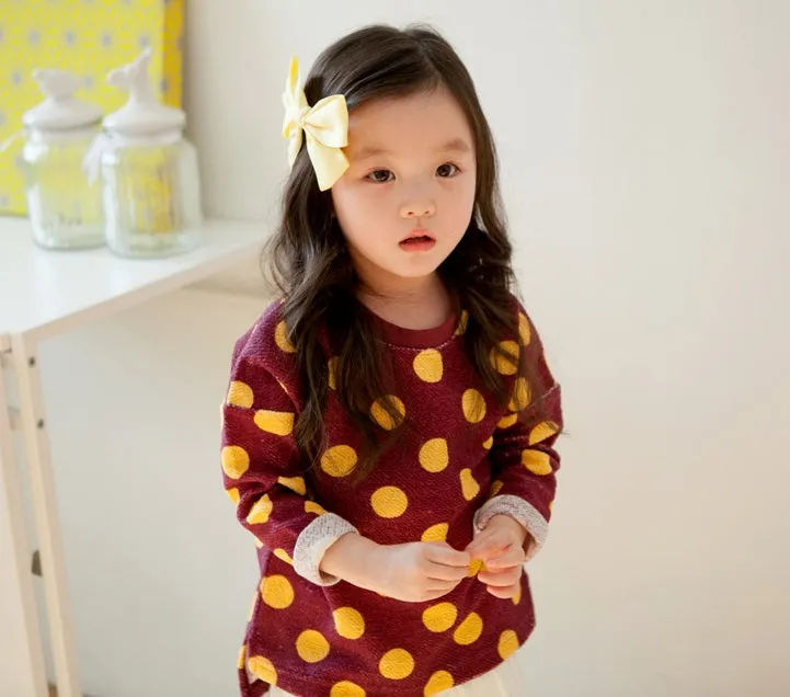 Yellow Polka Dot Crew Neck Sweater