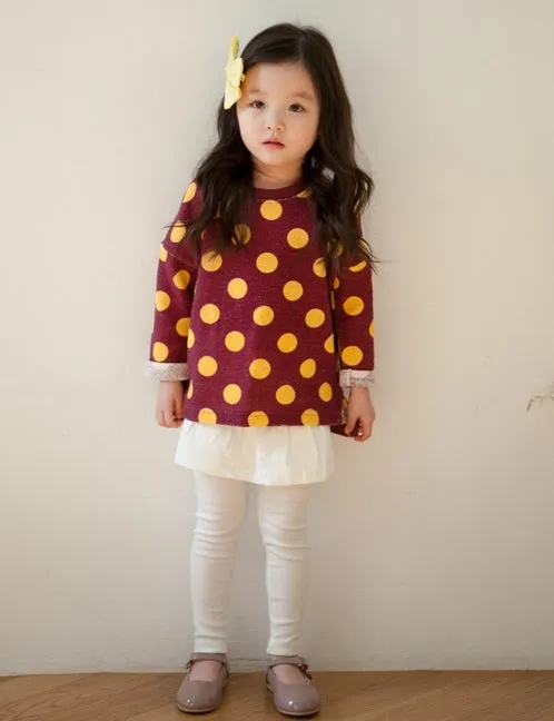 Yellow Polka Dot Crew Neck Sweater