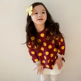 Yellow Polka Dot Crew Neck Sweater