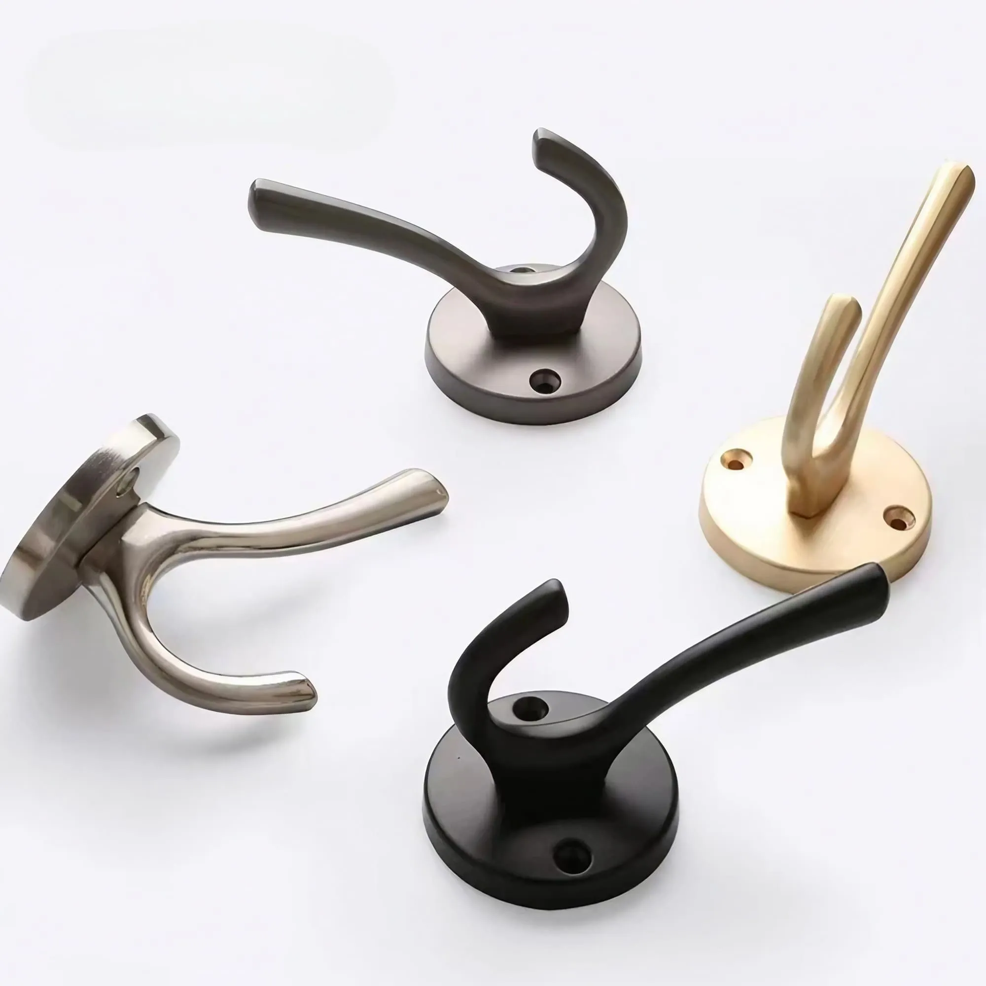 Zinc Alloy Modern Coat Hooks Wall Mounted